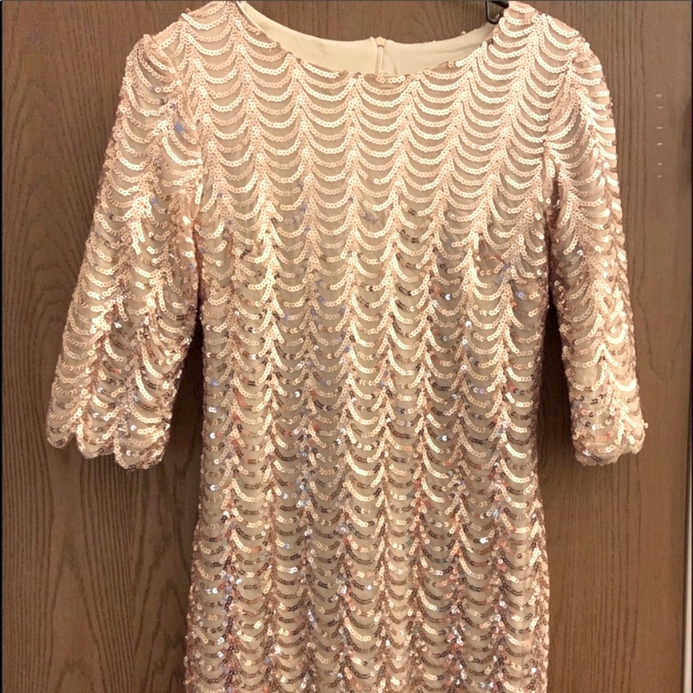 Gold sequin dress